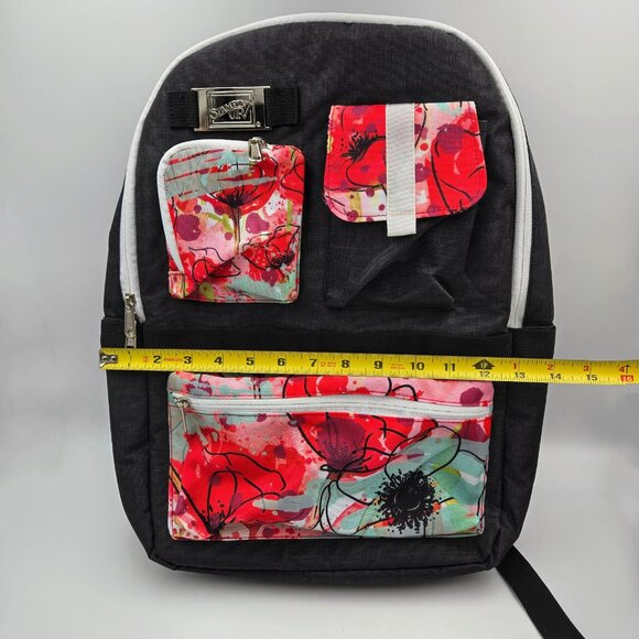 Stampin’ Up! On Stage Backpack Poppies Flowers Red Black Convention Floral Read - Picture 12 of 12